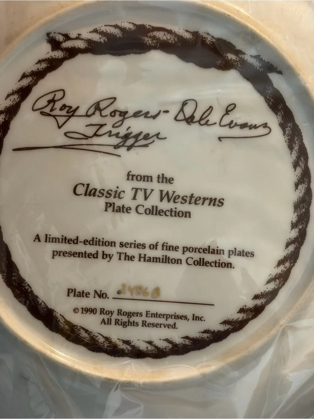 Roy Rogers and Dale collector plates, Lone Ranger and Hopalong Cassidy